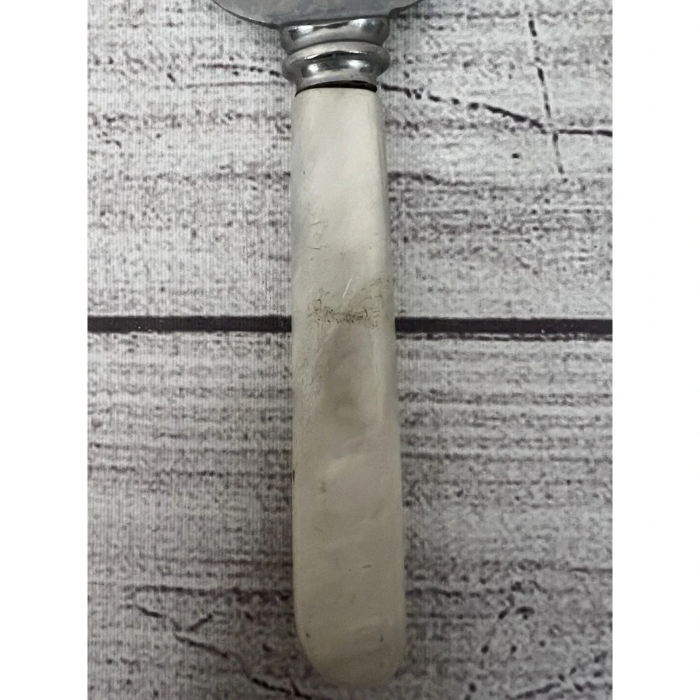 Vintage Sheffield England Cake Server Faux Mother‎ Of Pearl Handle Serrated